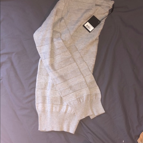 Reversed Striped Sweater Color: Smoke - Picture 2 of 3